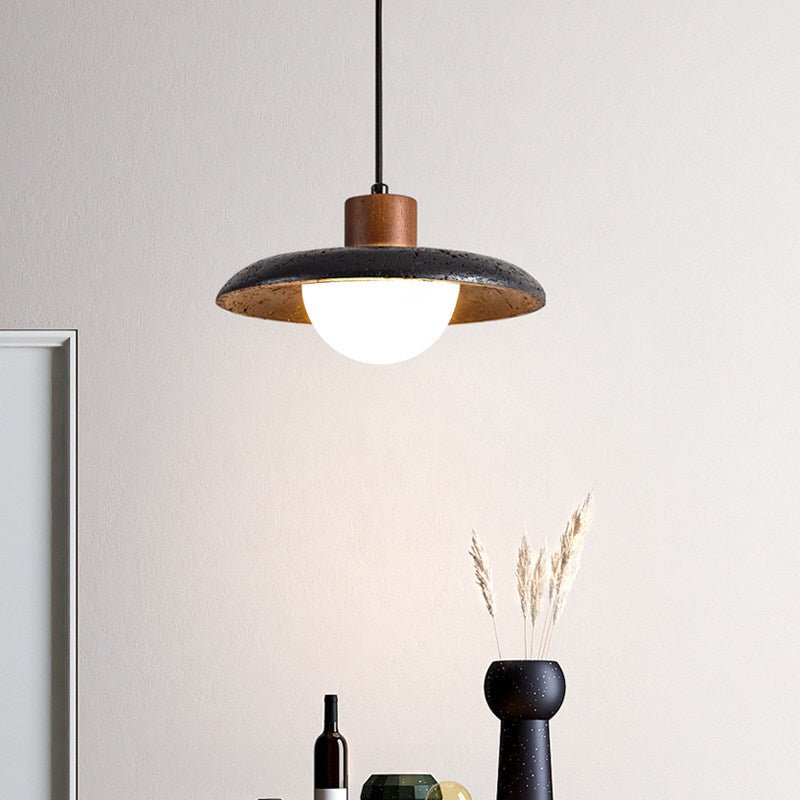 Podve Black Travertine Minimalist Pendant Light-Neutral Decor