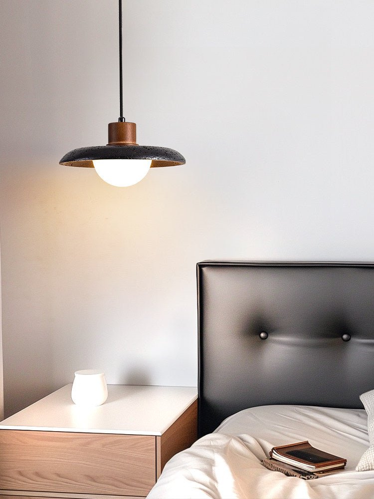 Podve Black Travertine Minimalist Pendant Light-Neutral Decor