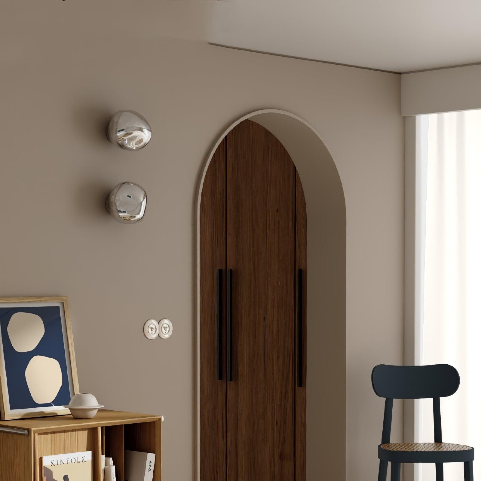 Leni Amber Glass Wall Lamp-Neutral Decor