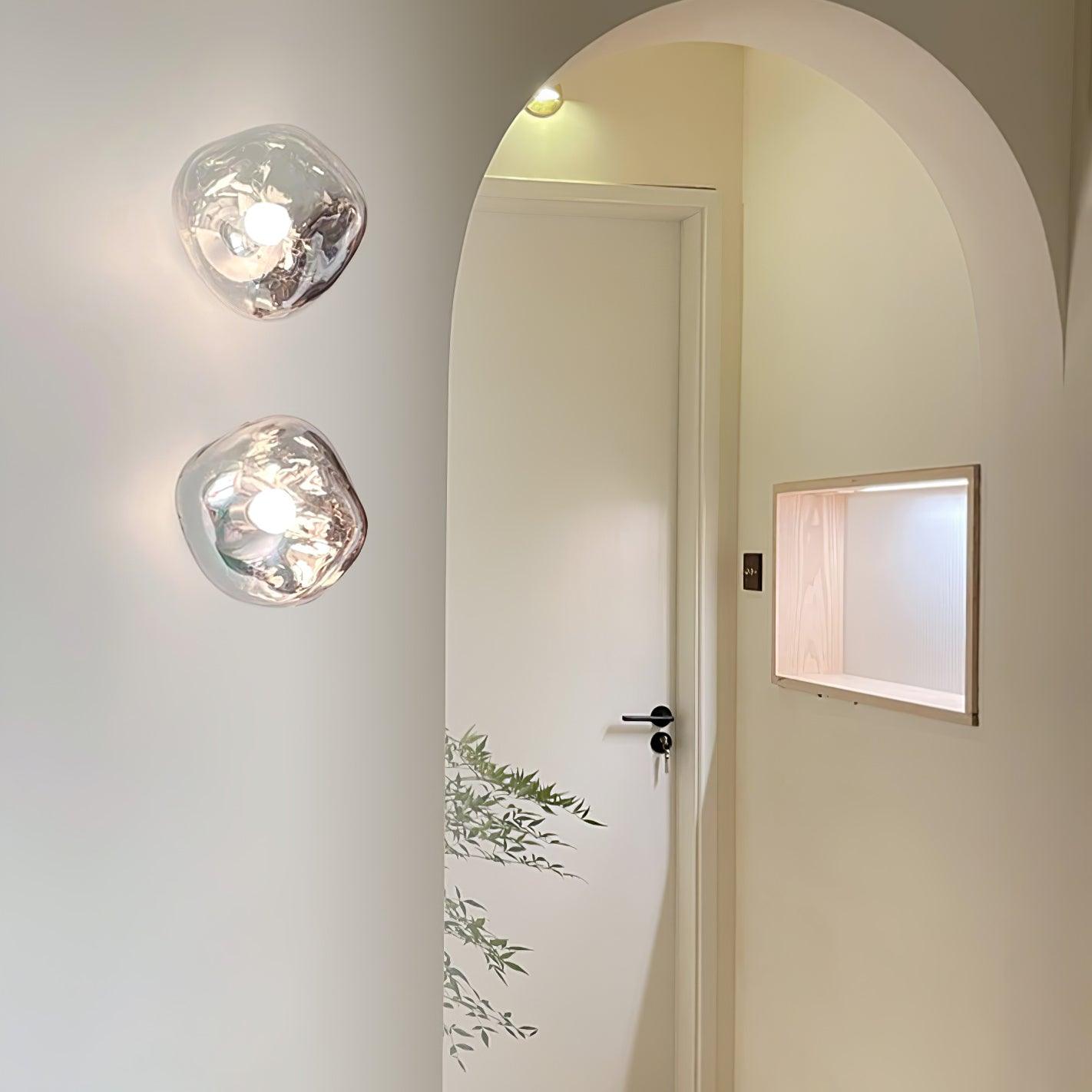Leni Amber Glass Wall Lamp-Neutral Decor
