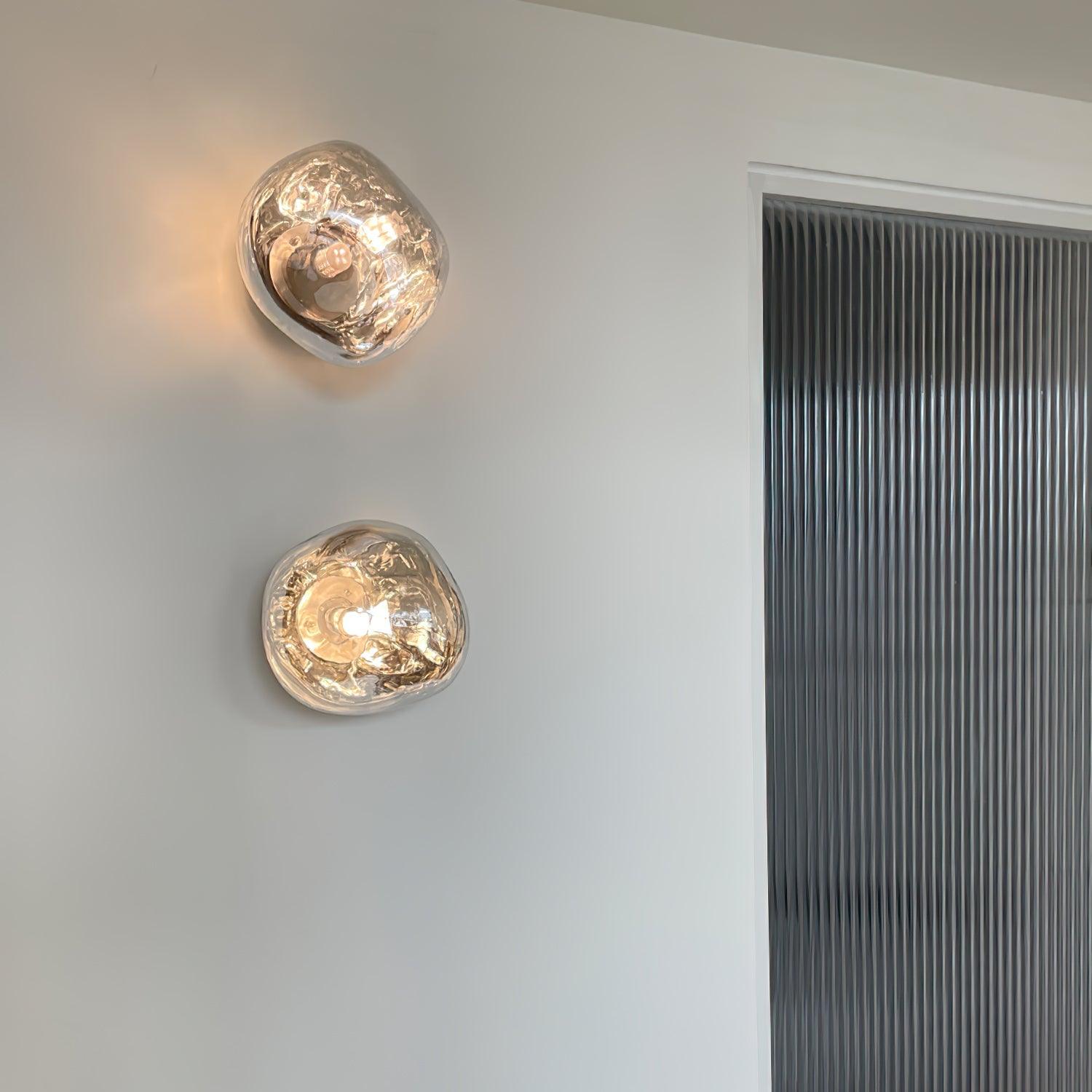 Leni Amber Glass Wall Lamp-Neutral Decor