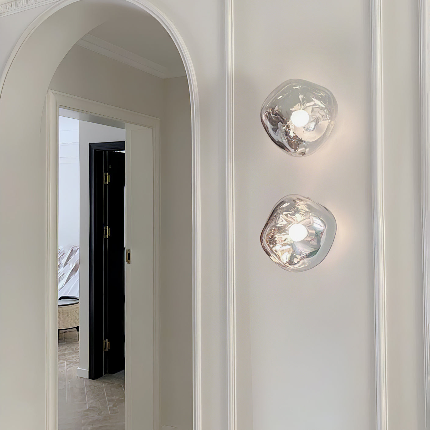 Auden Amber Glass Wall Lamp