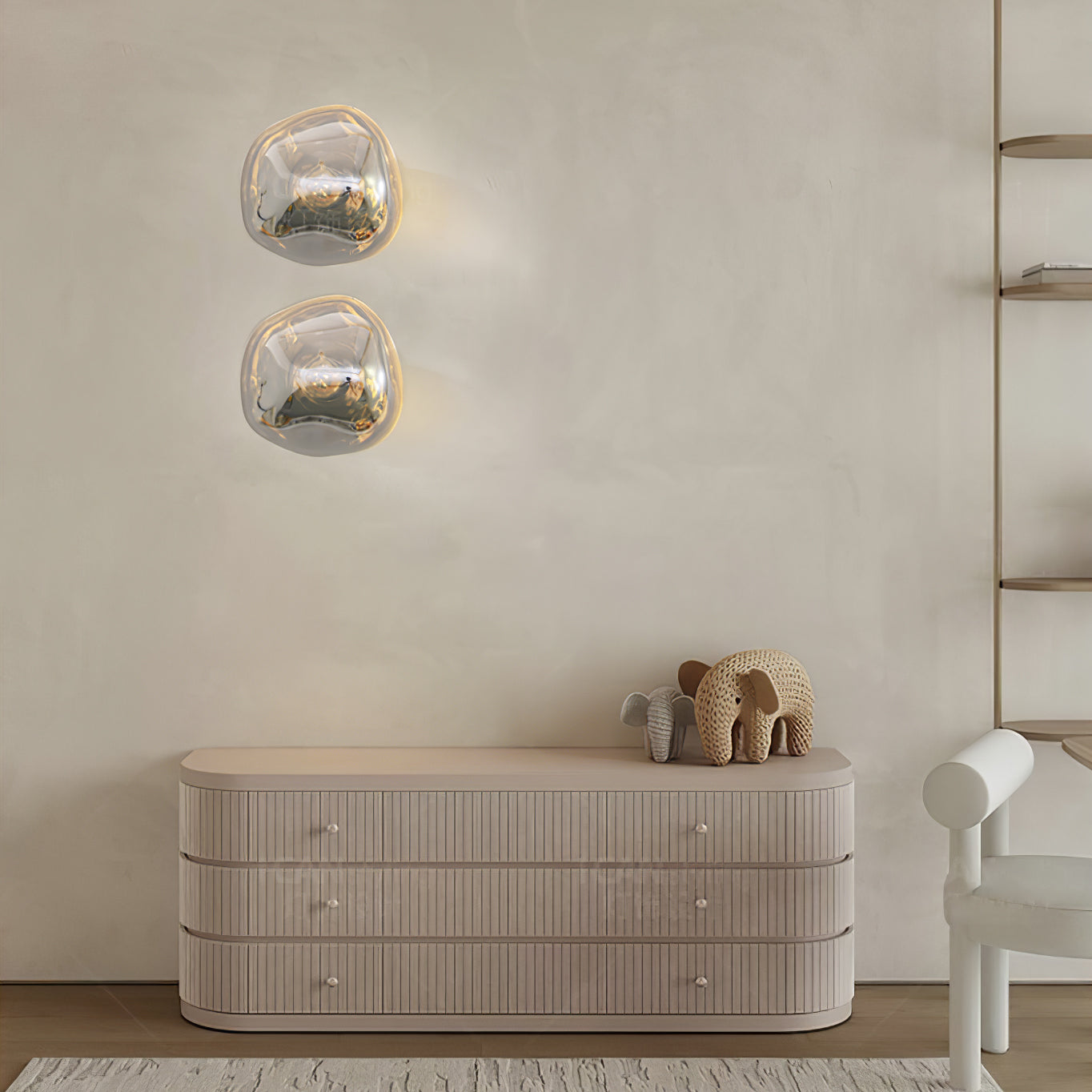 Leni Amber Glass Wall Lamp-Neutral Decor