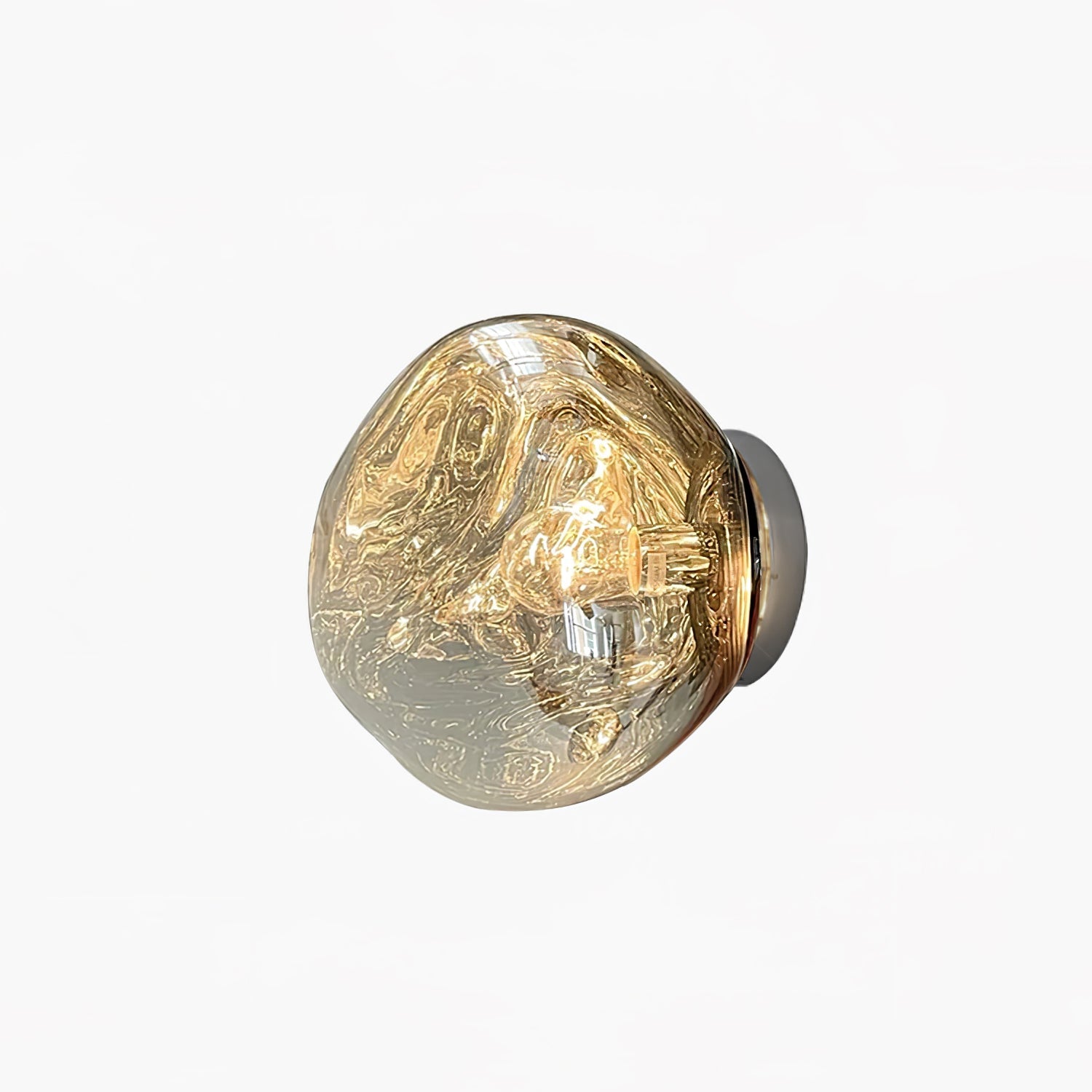 Leni Amber Glass Wall Lamp-Neutral Decor