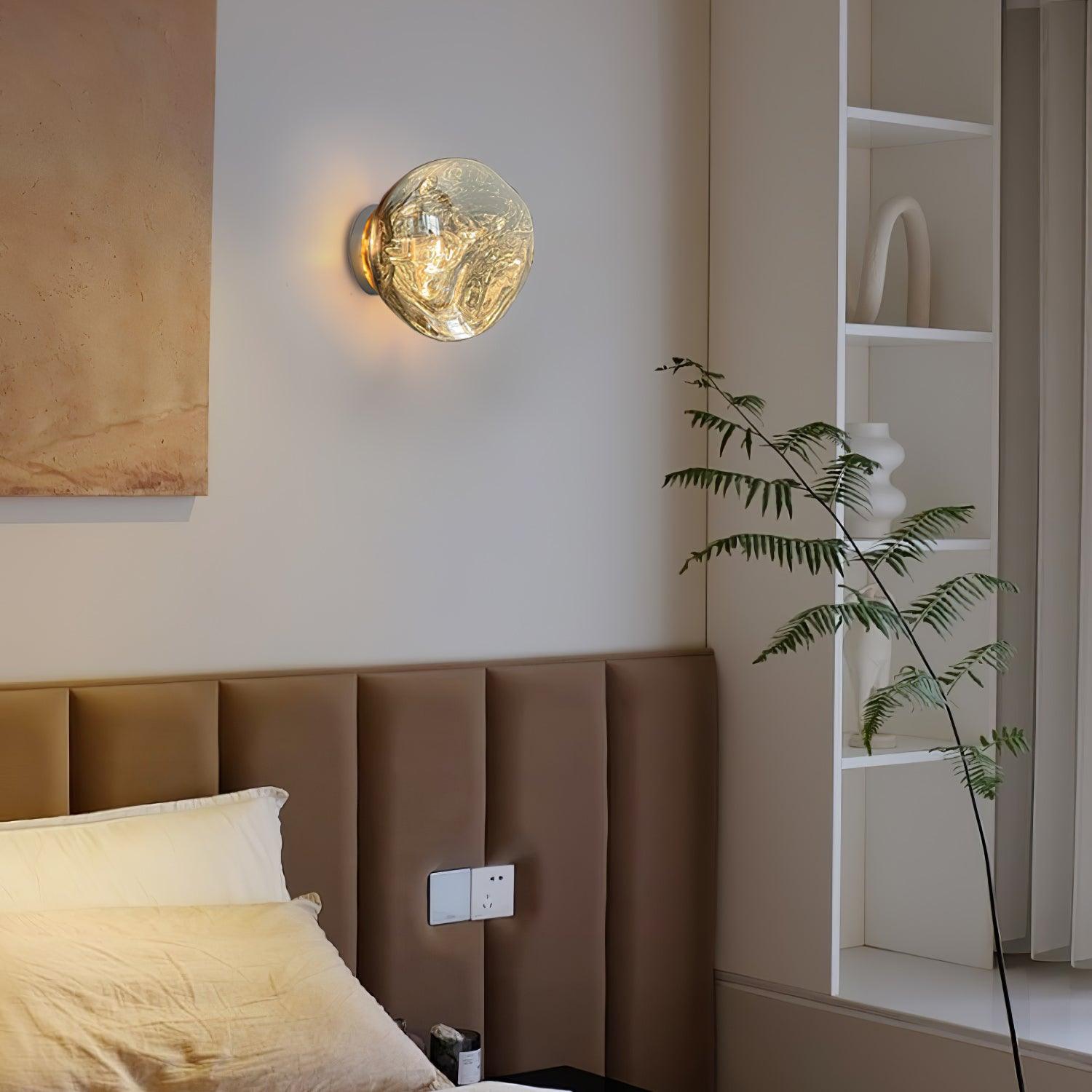 Leni Amber Glass Wall Lamp-Neutral Decor