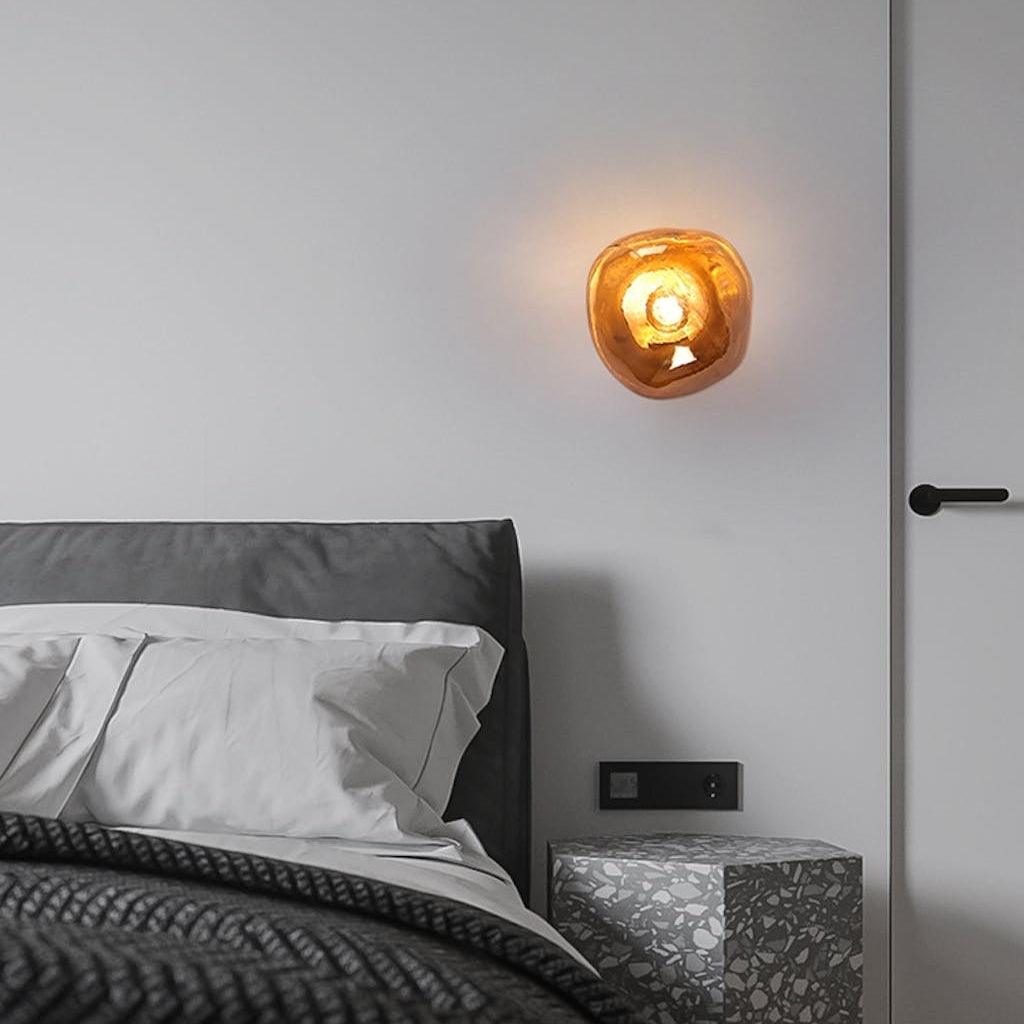 Leni Amber Glass Wall Lamp-Neutral Decor