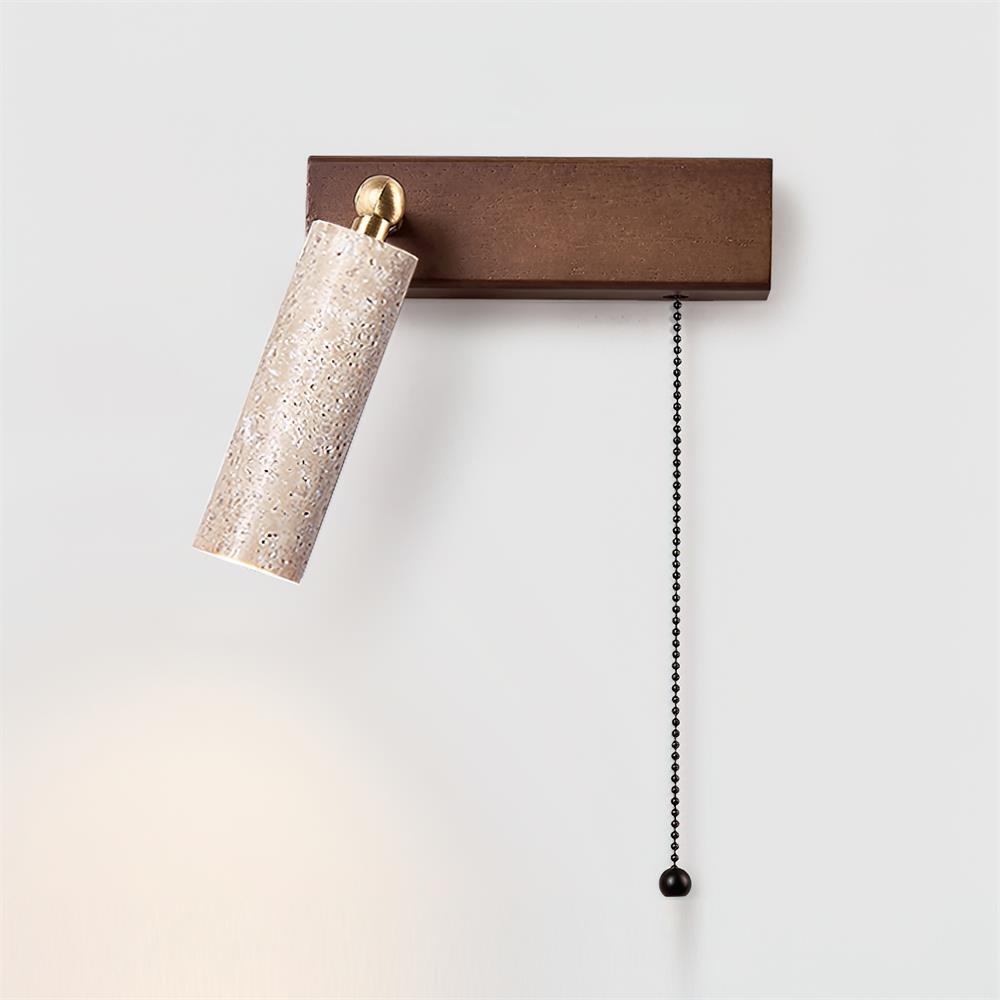 Ritta  Wall Lamp Black Travertine Spotlight