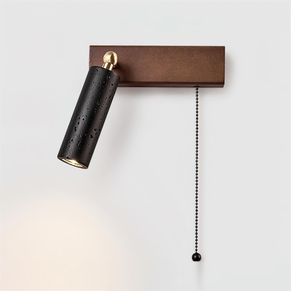 Ritta  Wall Lamp Black Travertine Spotlight
