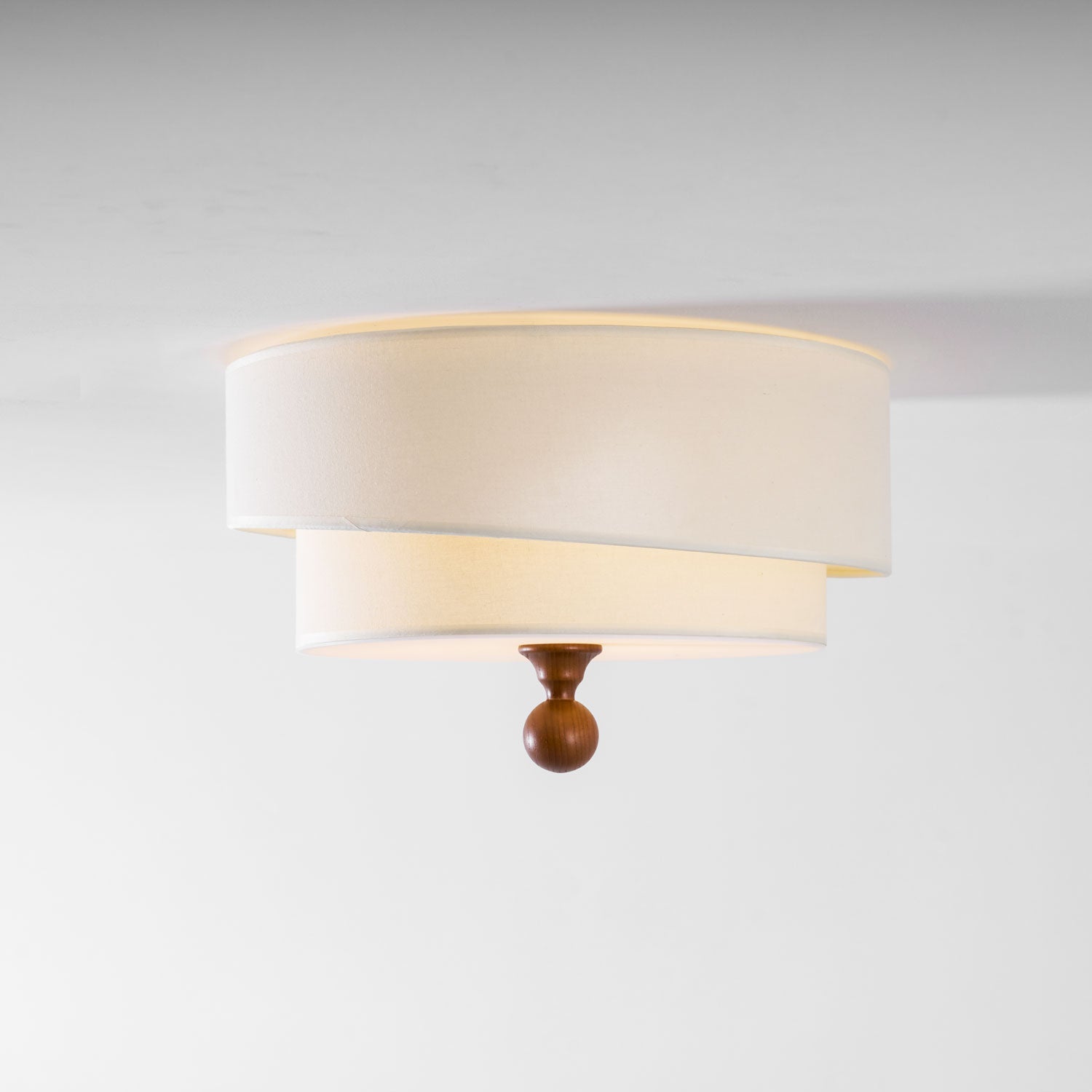 Layered Fabric Ceiling Light-Neutral Decor