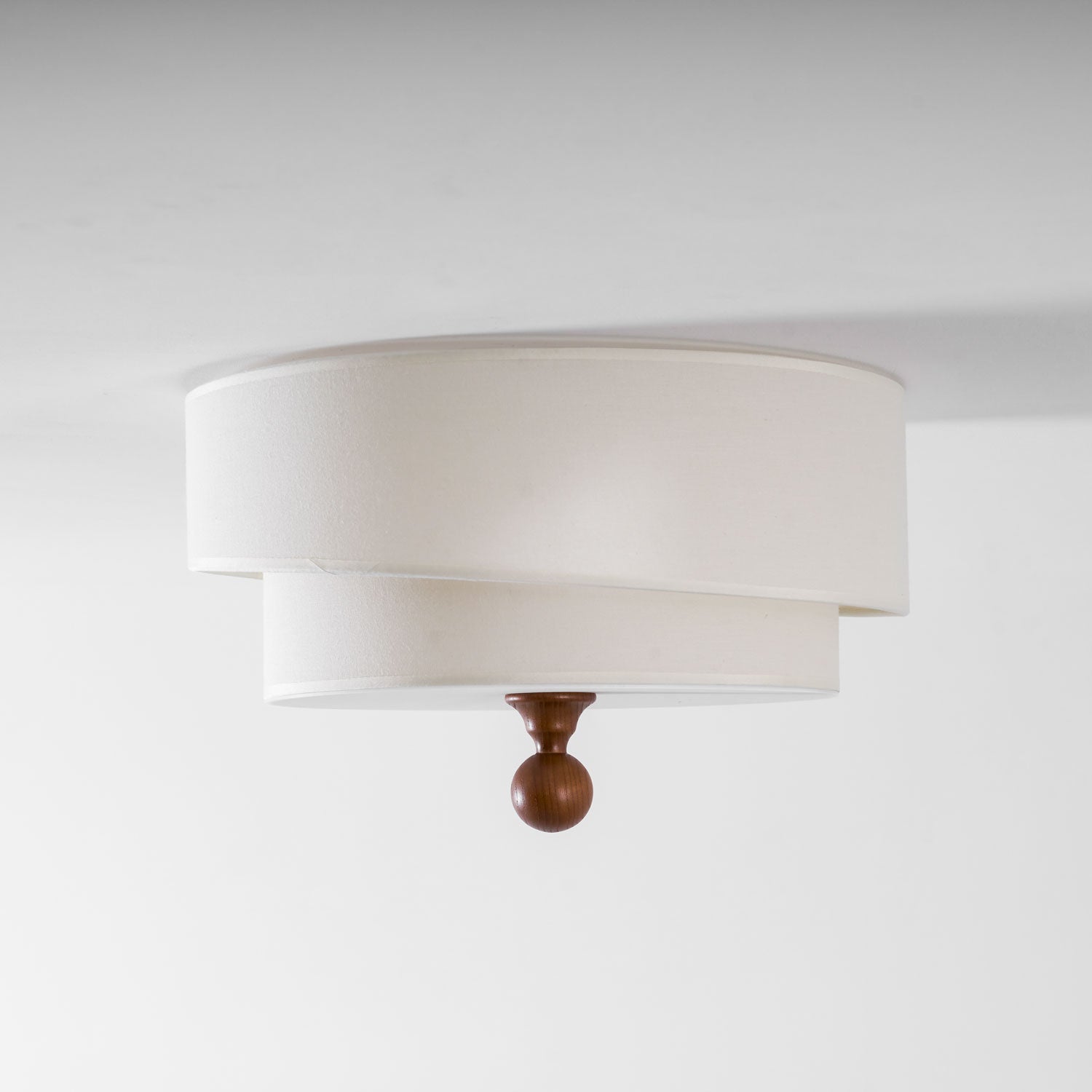 Layered Fabric Ceiling Light-Neutral Decor