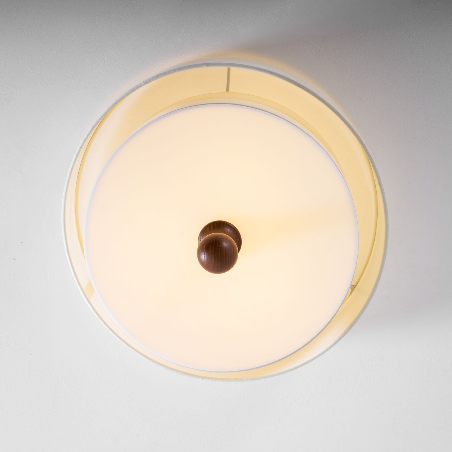 Layered Fabric Ceiling Light-Neutral Decor