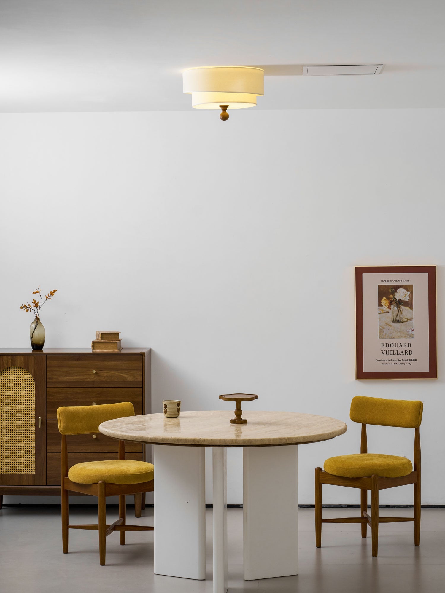 Layered Fabric Ceiling Light-Neutral Decor