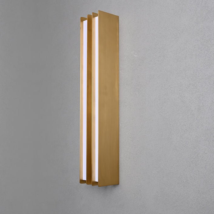 Vincent Minimalist Brass Layered Blade Sconce-Neutral Decor
