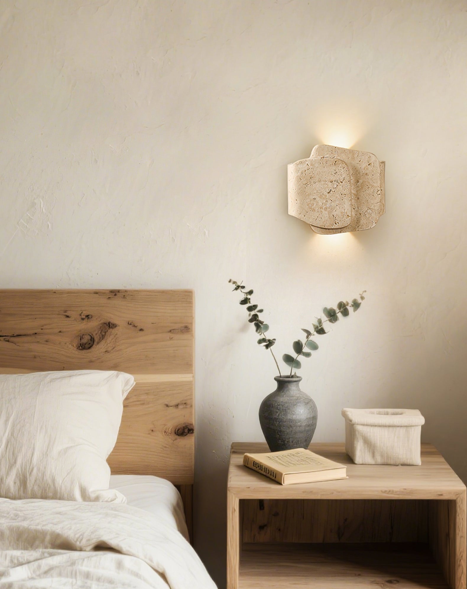 Qirven Travertine Wall Light-Neutral Decor