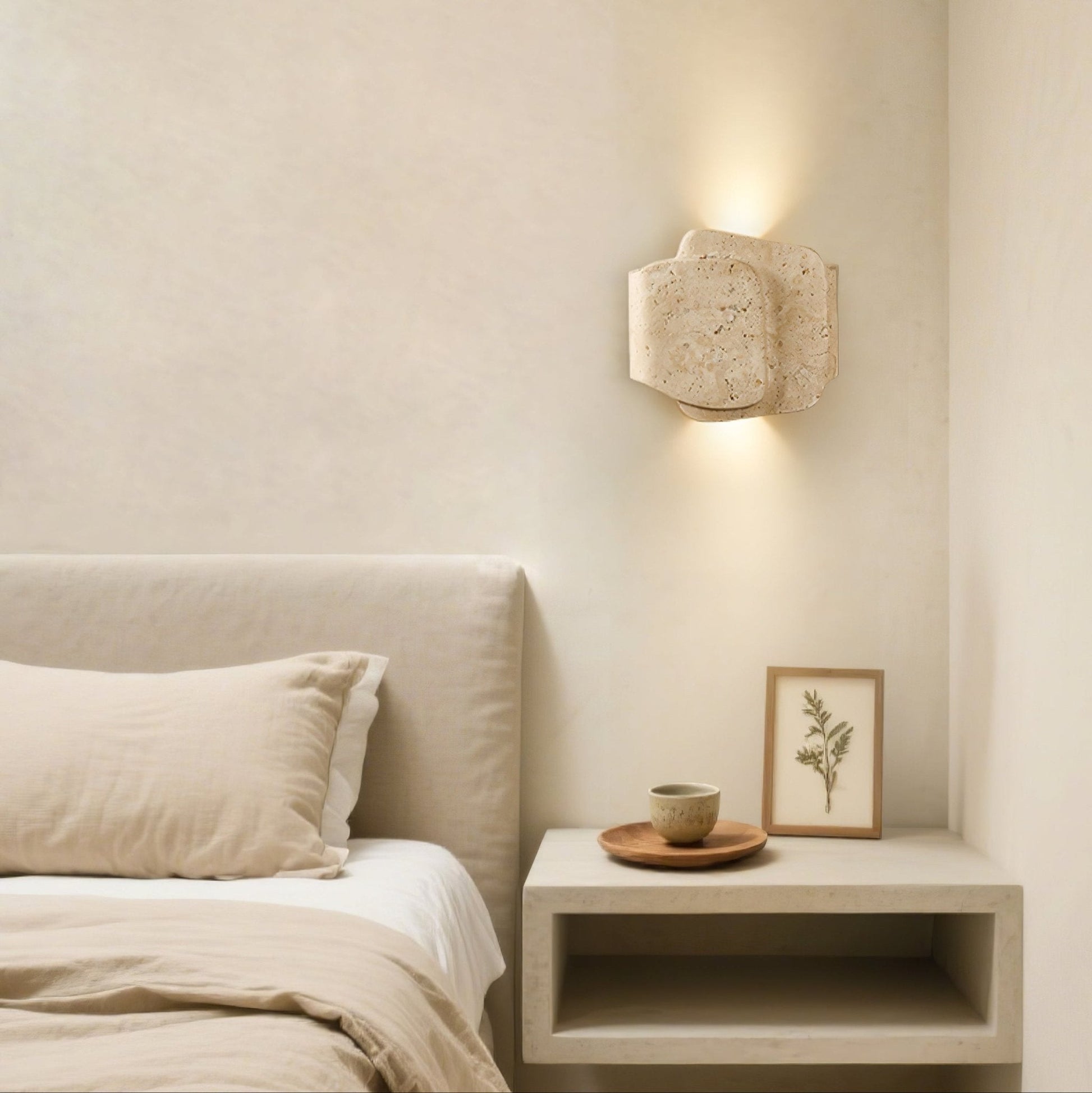 Qirven Travertine Wall Light-Neutral Decor