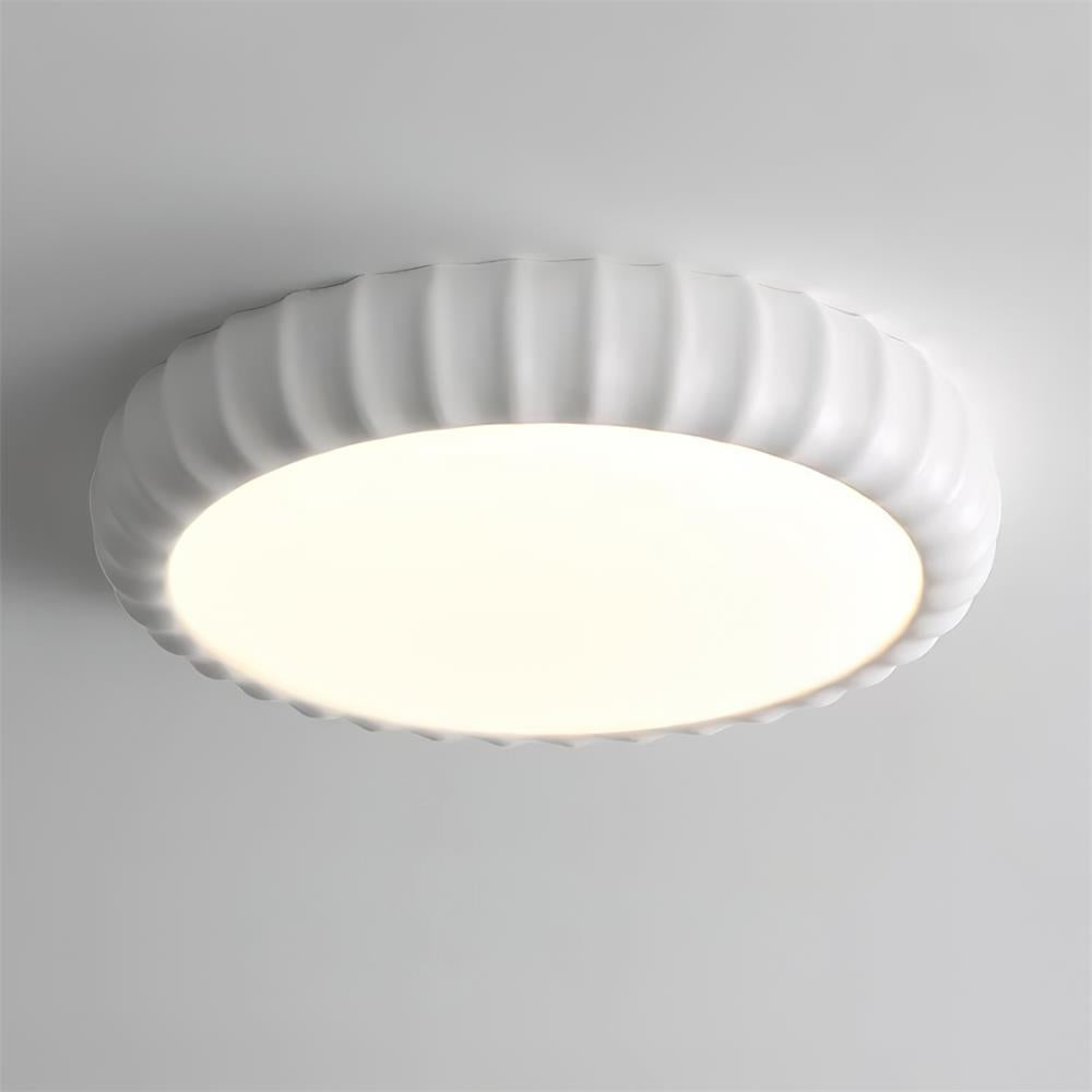 Ceiling Light Soft Green Resin Minimalist Flush Mount Modern