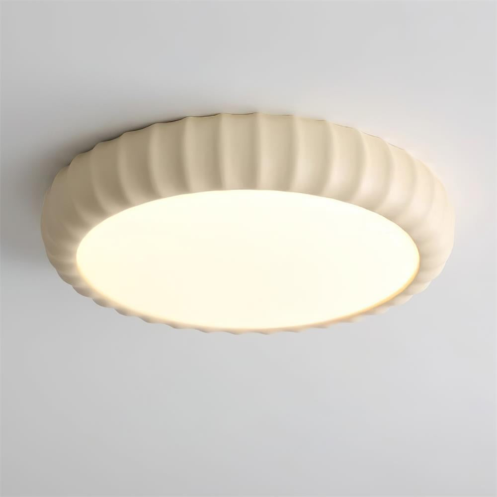 Ceiling Light Soft Green Resin Minimalist Flush Mount Modern