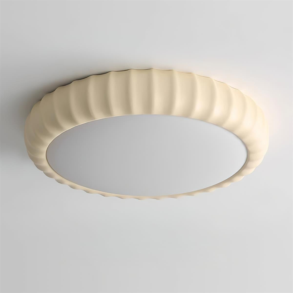 Ceiling Light Soft Green Resin Minimalist Flush Mount Modern