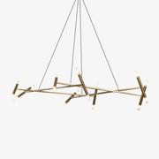 Astra Modern Brass Chandelier-Neutral Decor