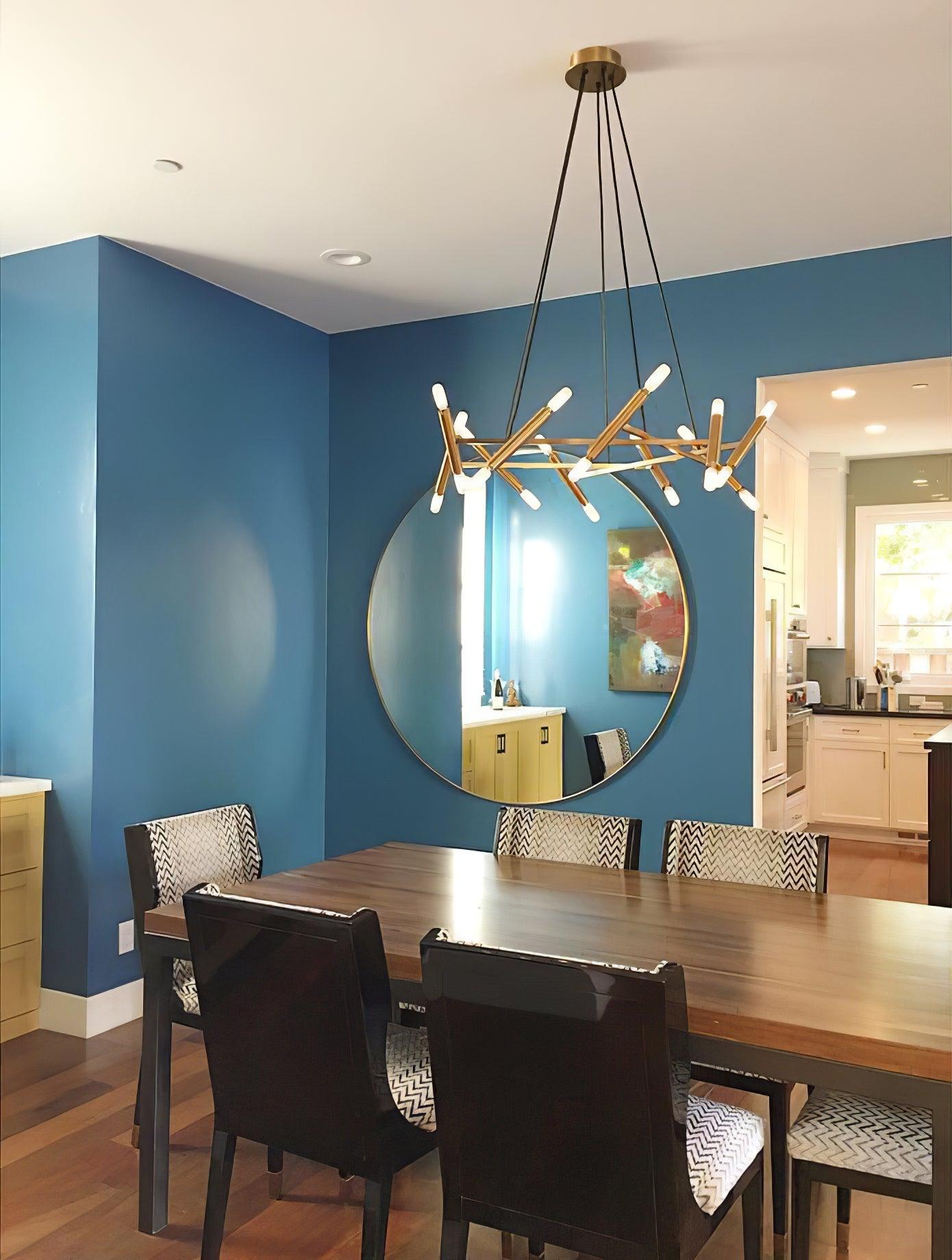 Astra Modern Brass Chandelier-Neutral Decor