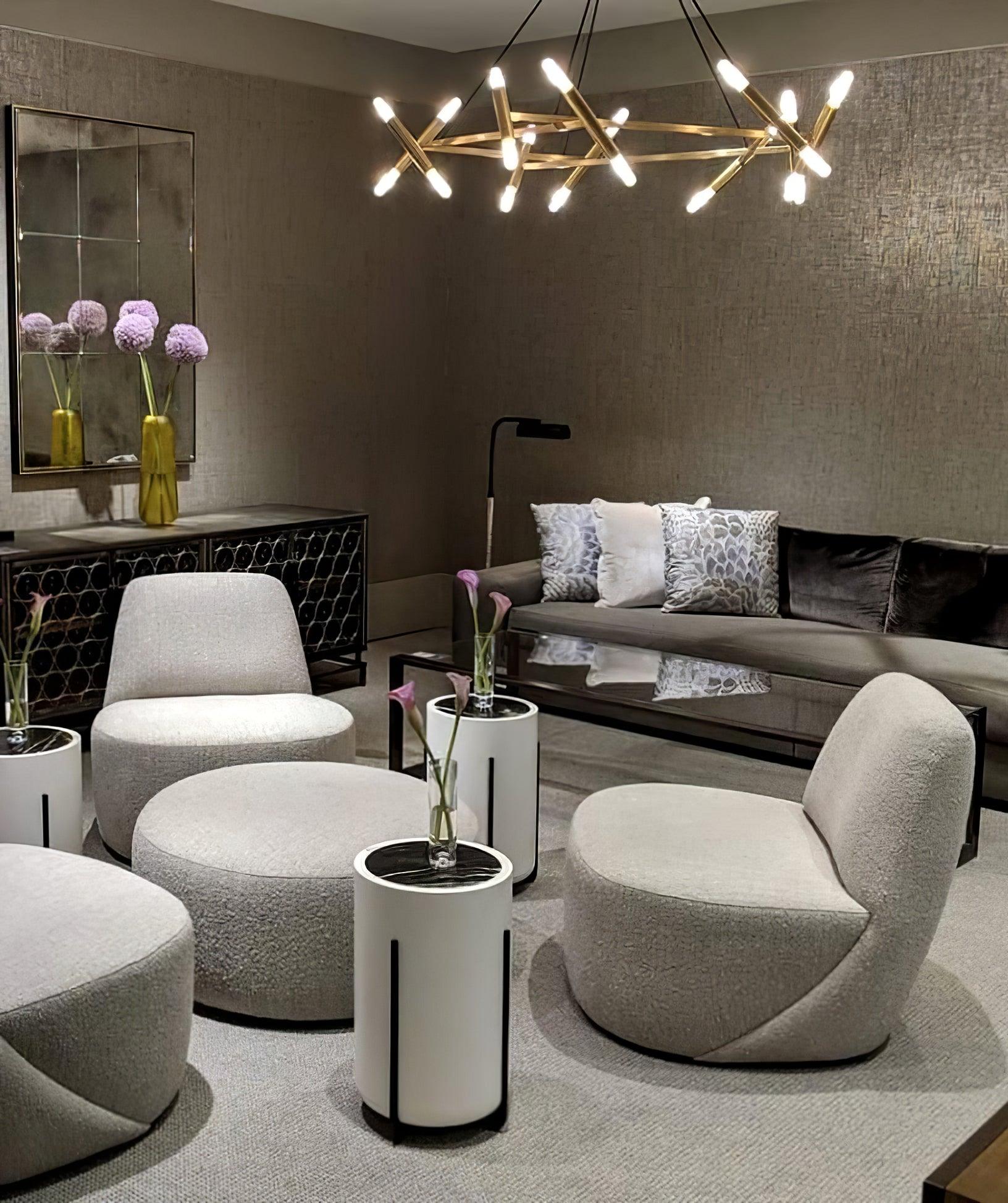 Astra Modern Brass Chandelier-Neutral Decor