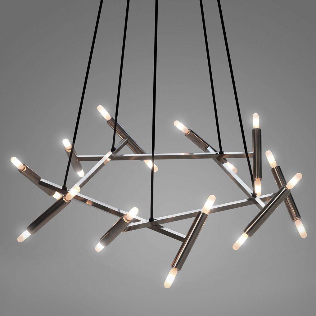 Astra Modern Brass Chandelier-Neutral Decor