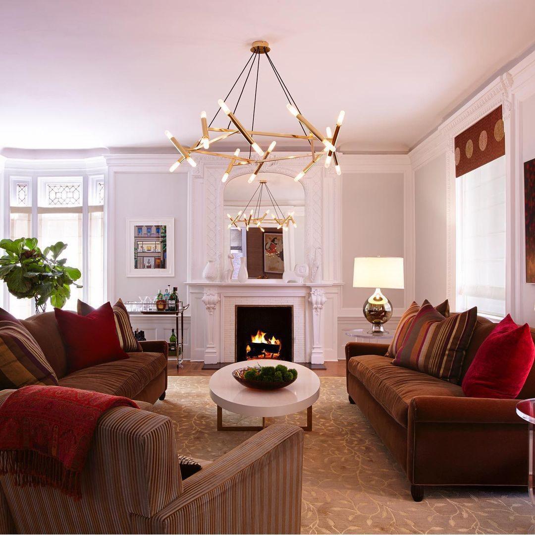 Astra Modern Brass Chandelier-Neutral Decor
