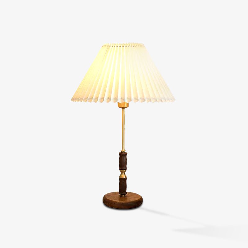 Vovenil Pleated Shade Table Lamp-Neutral Decor