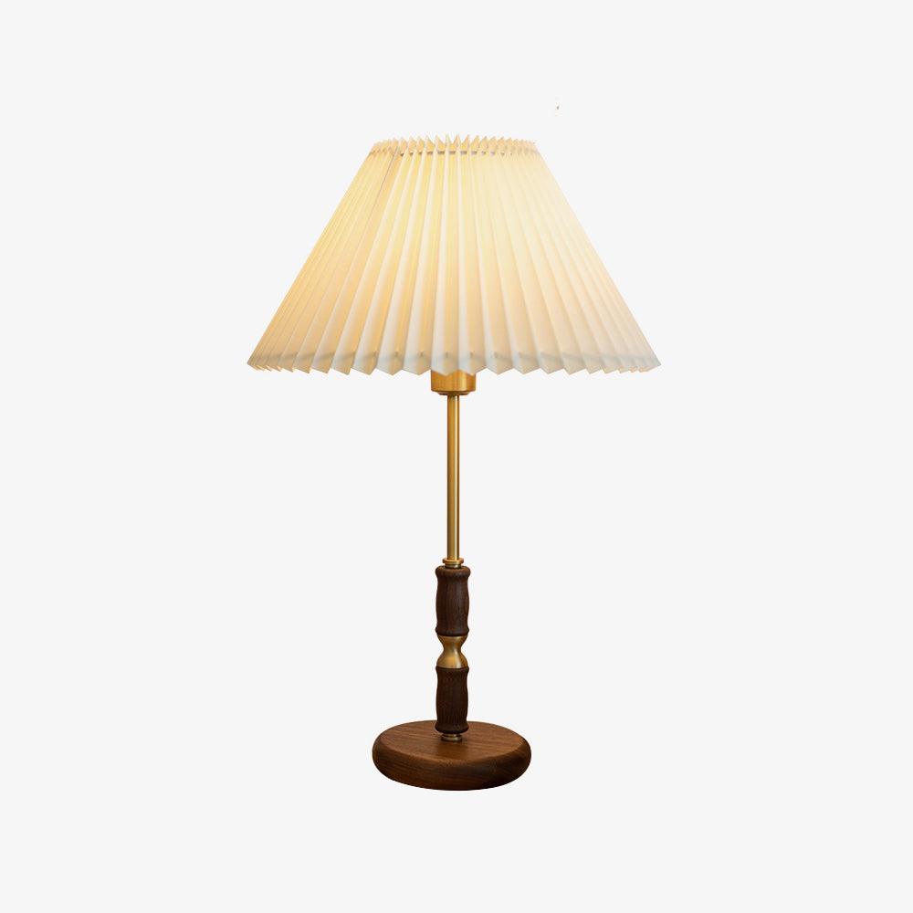 Vovenil Pleated Shade Table Lamp-Neutral Decor