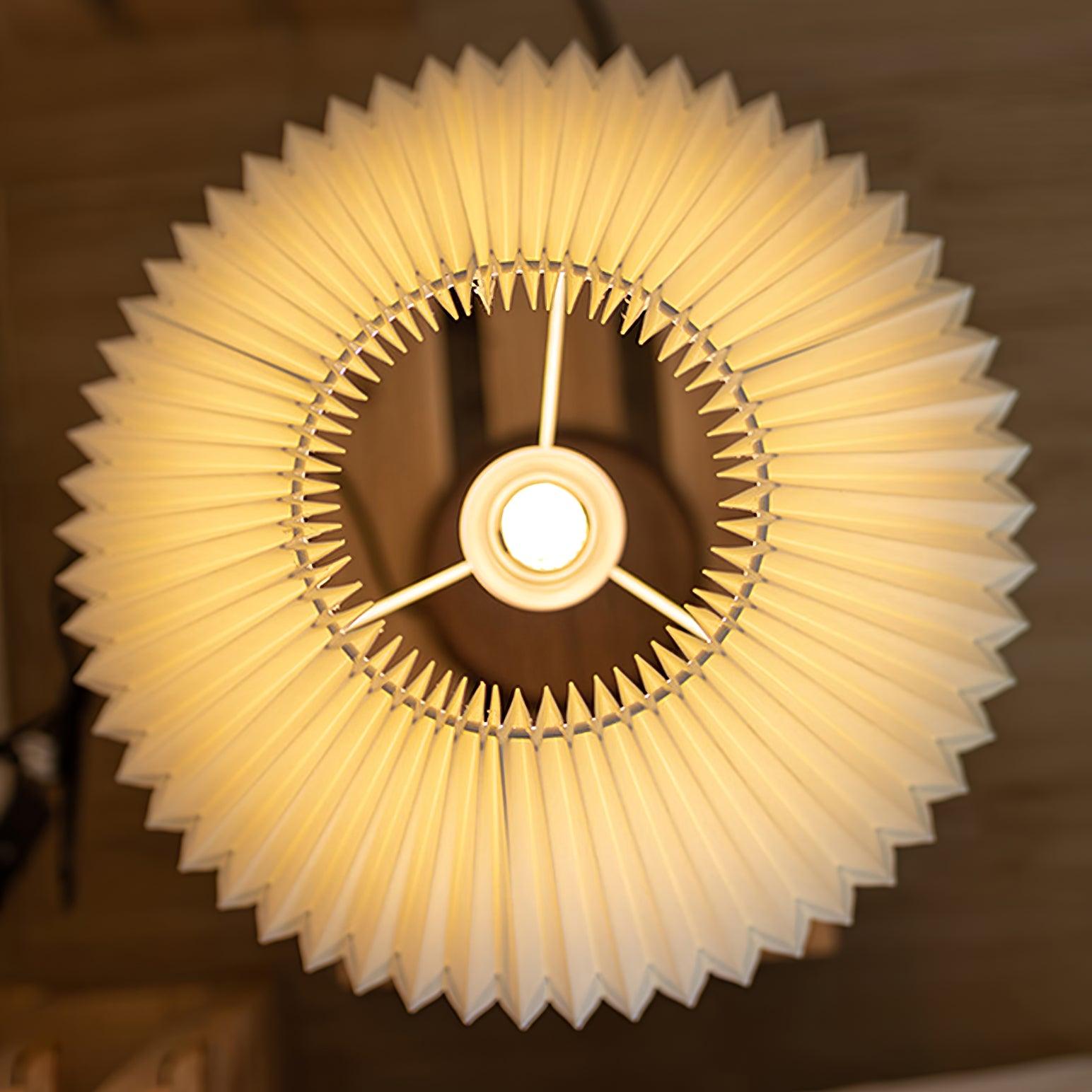 Vovenil Pleated Shade Table Lamp-Neutral Decor