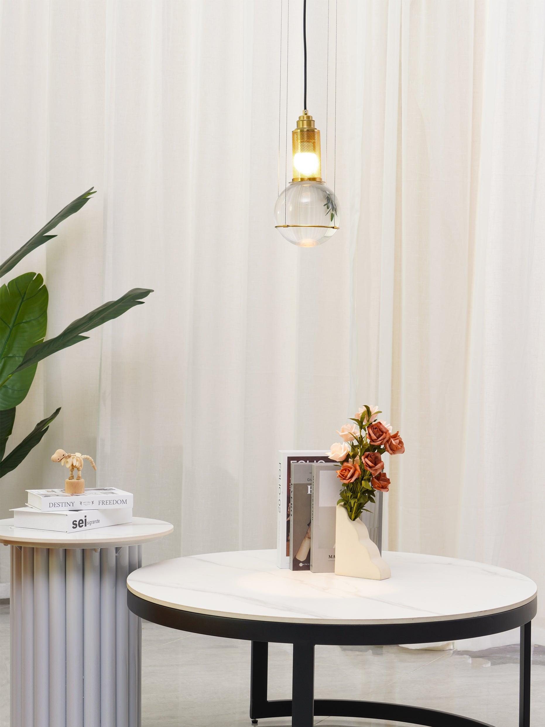 Jovell Pendant Light Crystal Adjustable-Neutral Decor
