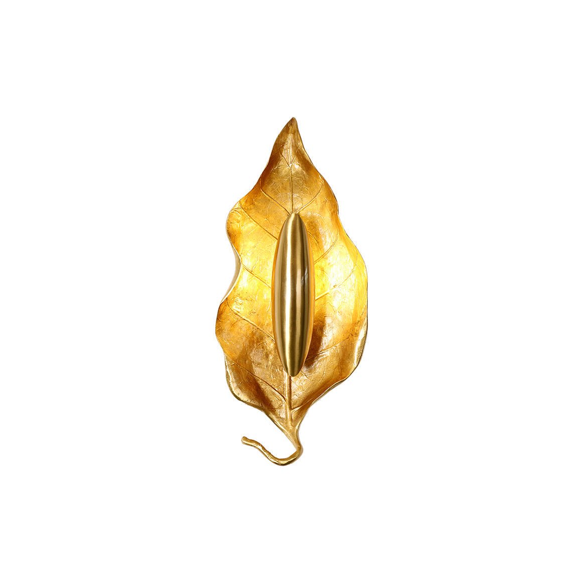 Corsel Nordic Art Leaf Brass Wall Lamp-Neutral Decor
