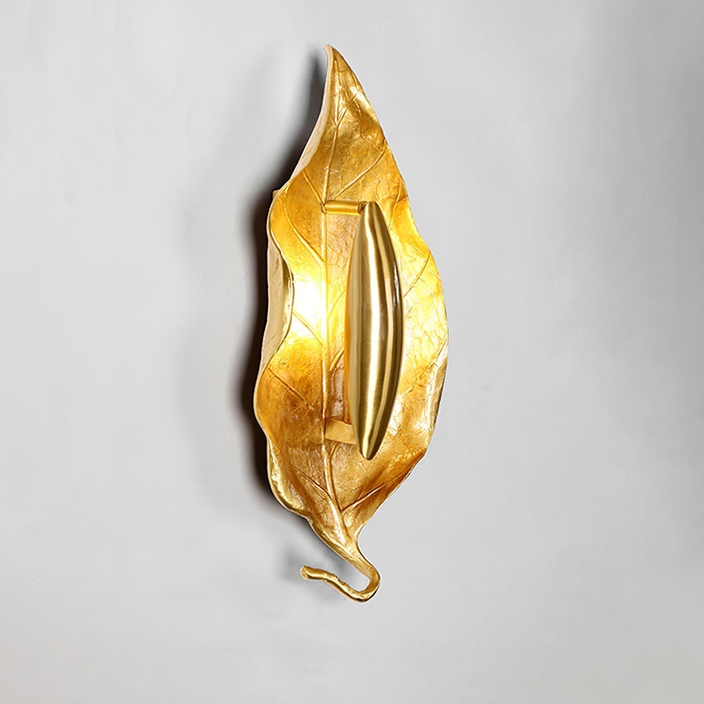 Corsel Nordic Art Leaf Brass Wall Lamp-Neutral Decor