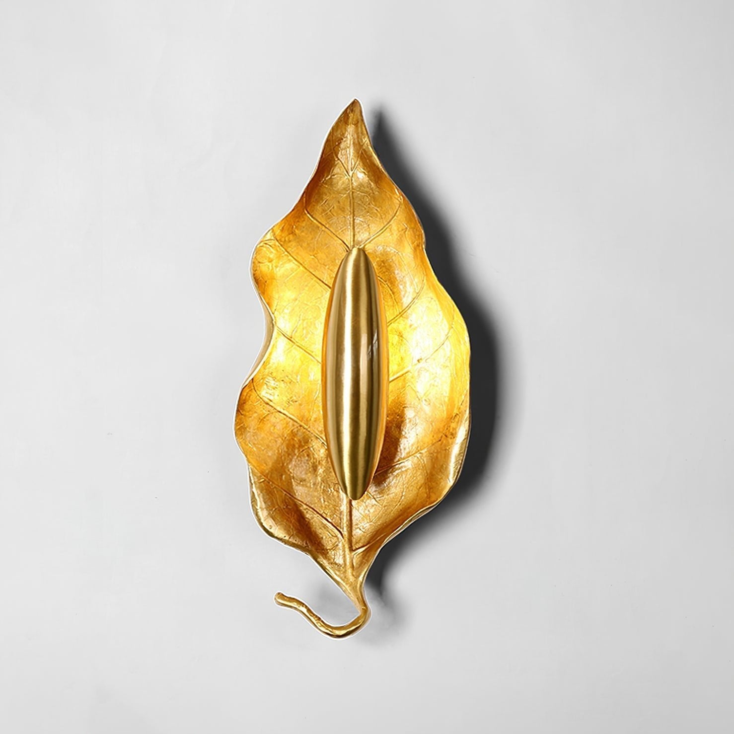 Corsel Nordic Art Leaf Brass Wall Lamp-Neutral Decor