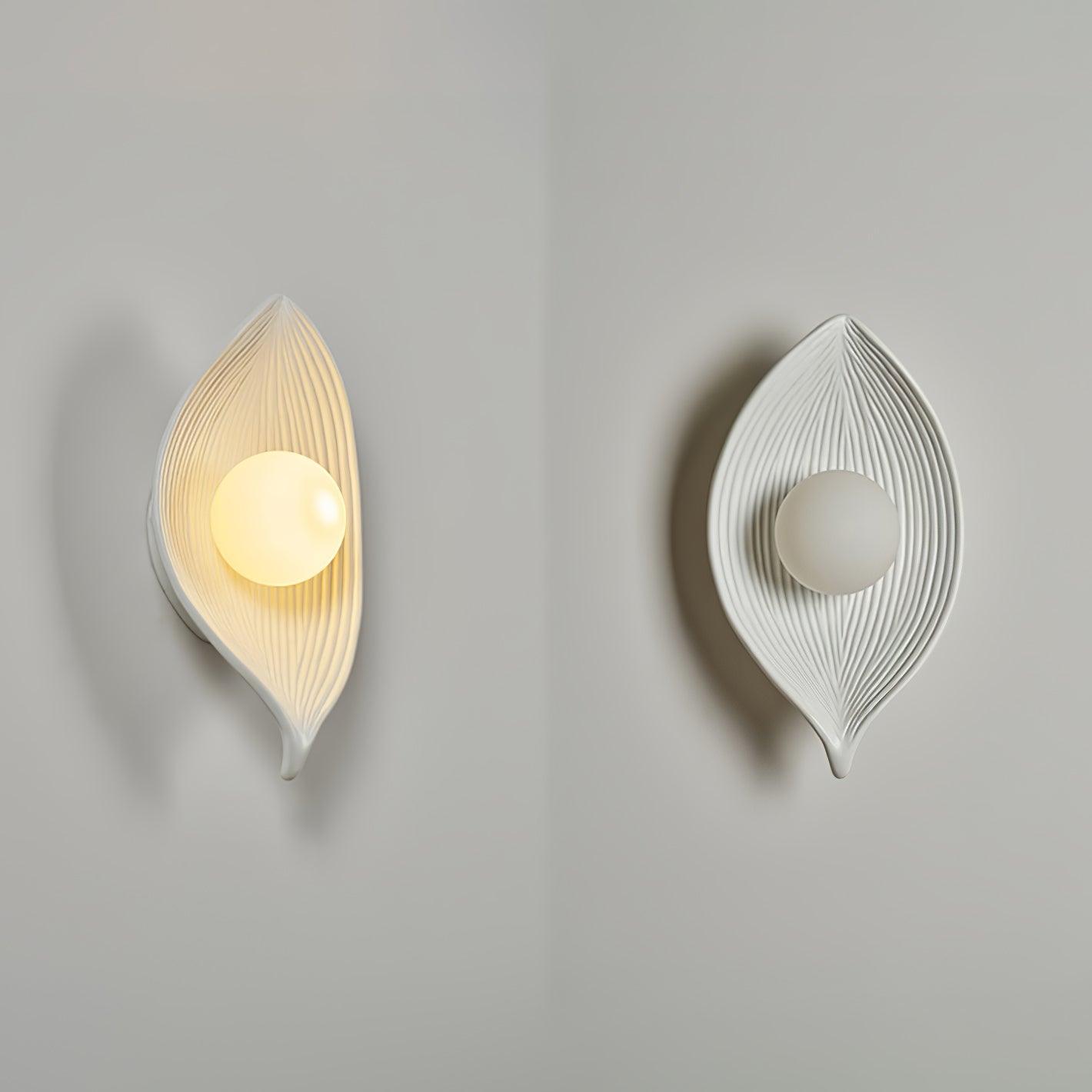 Lirixa Leaf Canoe Resin Sconce Wall lamp-Neutral Decor