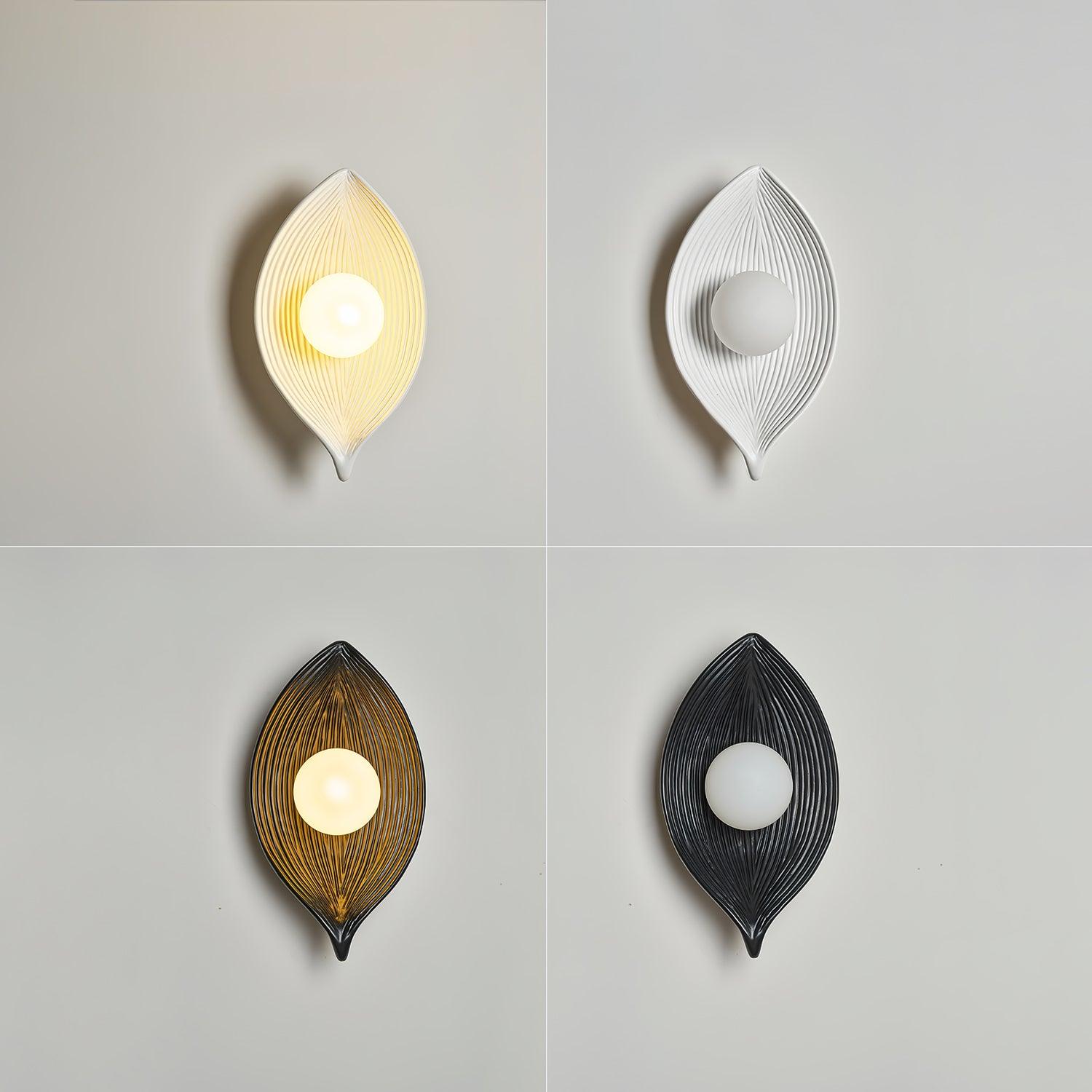 Lirixa Leaf Canoe Resin Sconce Wall lamp-Neutral Decor