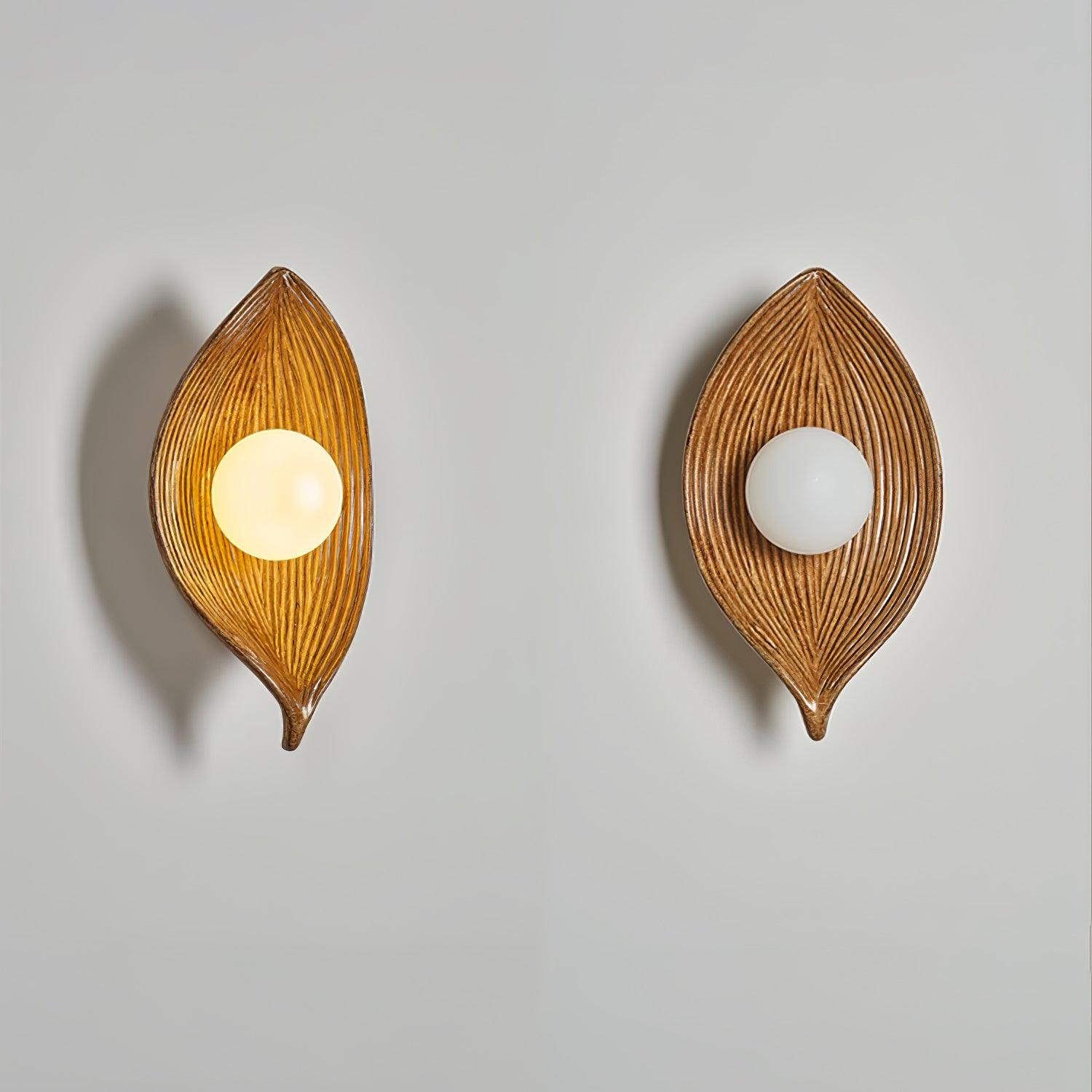 Lirixa Leaf Canoe Resin Sconce Wall lamp-Neutral Decor