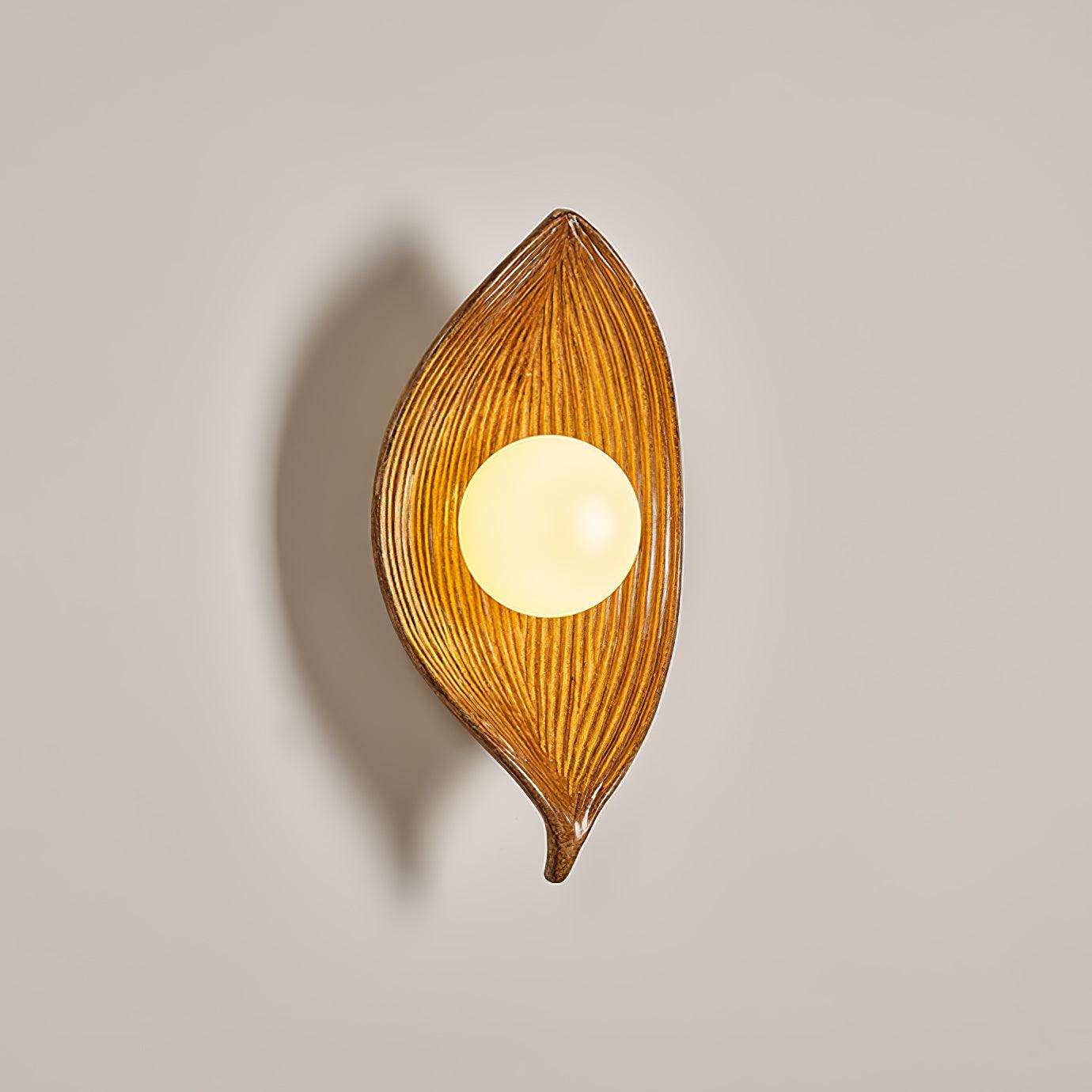 Lirixa Leaf Canoe Resin Sconce Wall lamp-Neutral Decor
