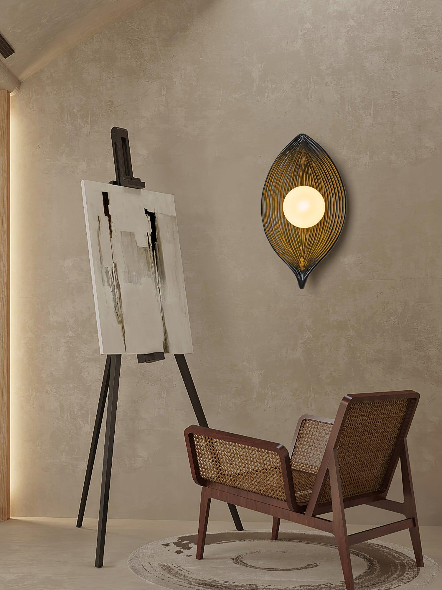 Lirixa Leaf Canoe Resin Sconce Wall lamp-Neutral Decor
