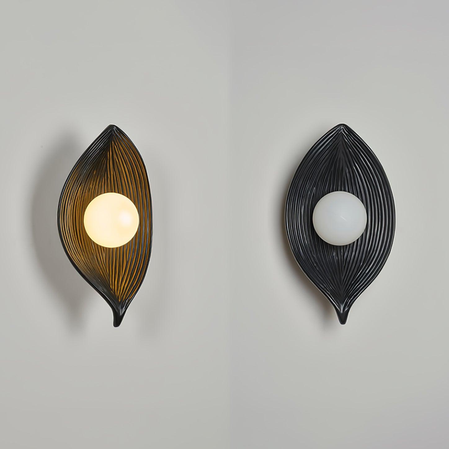 Lirixa Leaf Canoe Resin Sconce Wall lamp-Neutral Decor