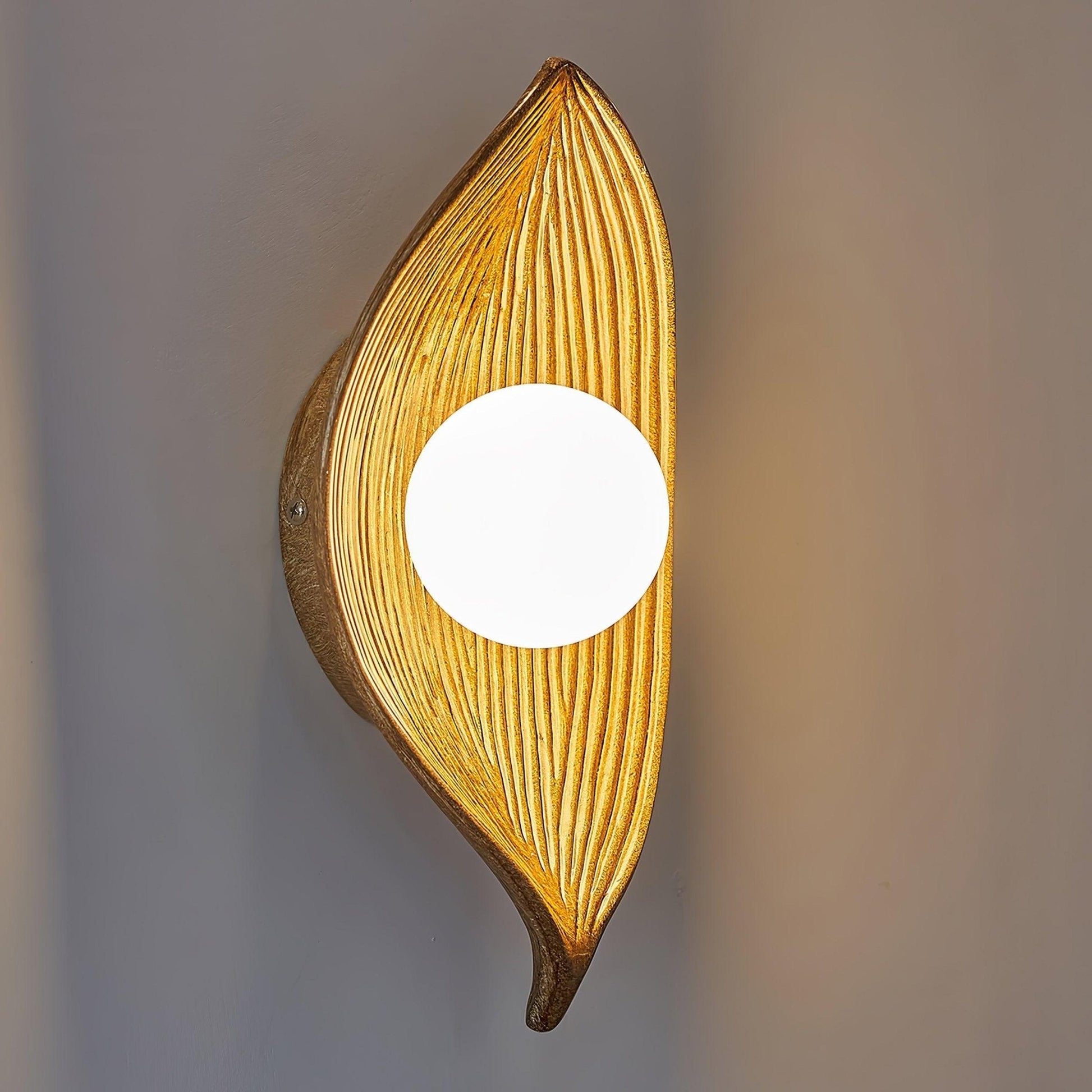 Lirixa Leaf Canoe Resin Sconce Wall lamp-Neutral Decor