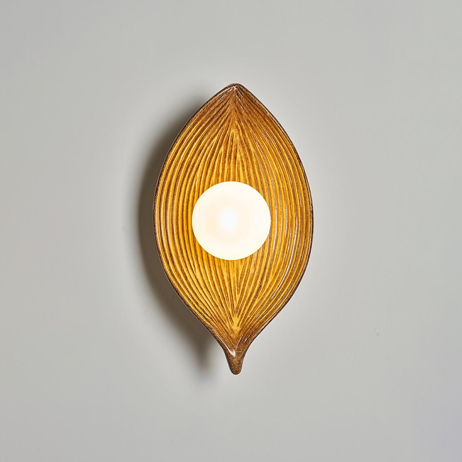Lirixa Leaf Canoe Resin Sconce Wall lamp-Neutral Decor