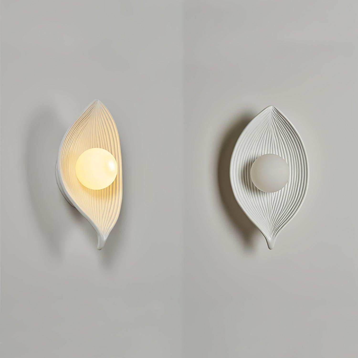 Lirixa Leaf Canoe Resin Sconce Wall lamp-Neutral Decor