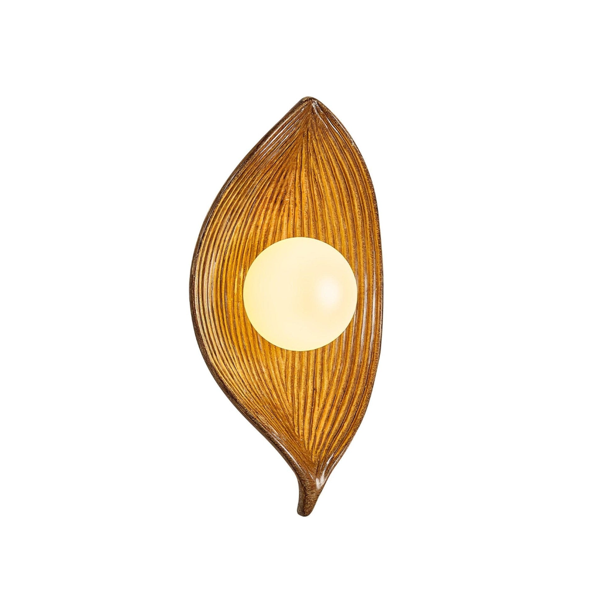 Lirixa Leaf Canoe Resin Sconce Wall lamp-Neutral Decor