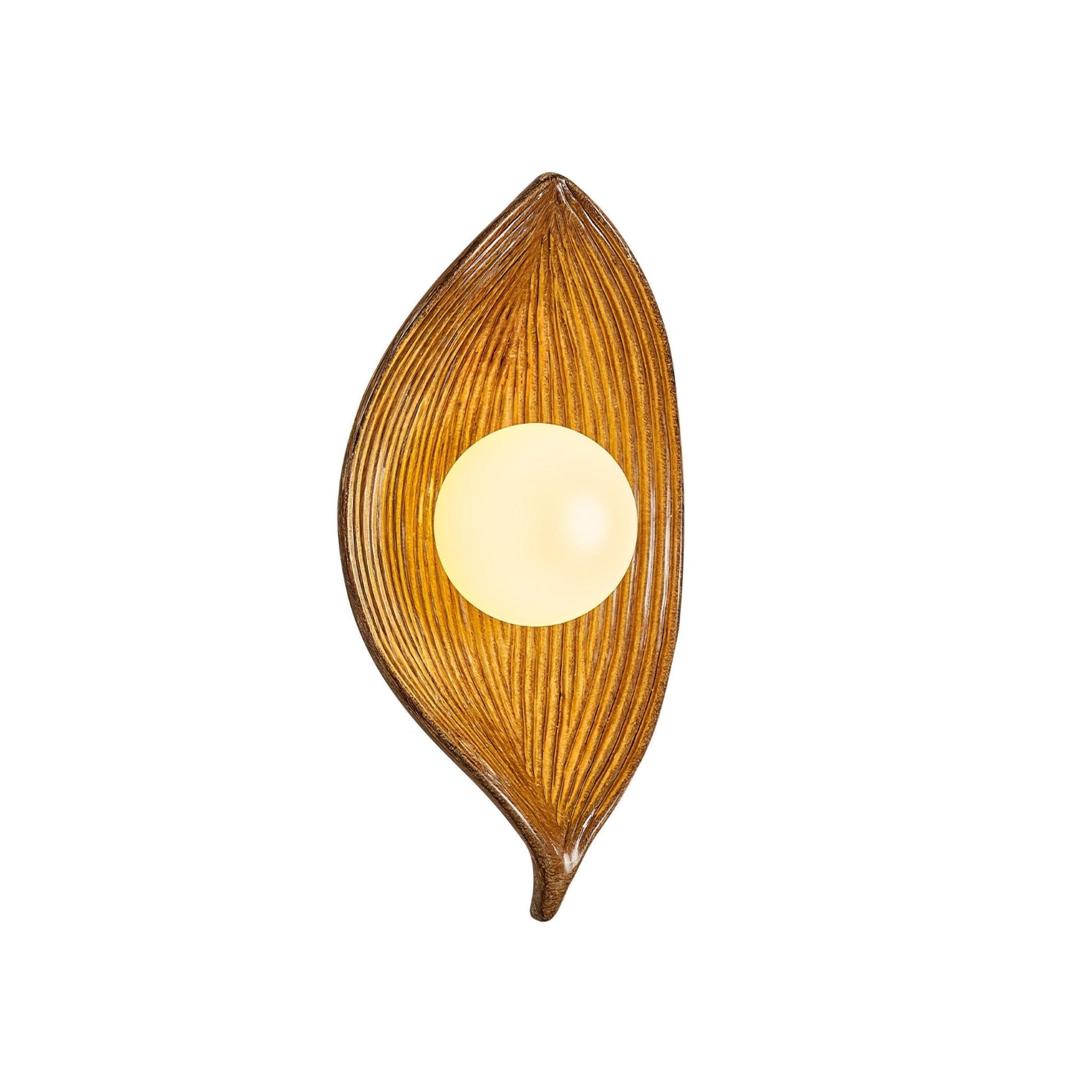 Lirixa Leaf Canoe Resin Sconce Wall lamp-Neutral Decor