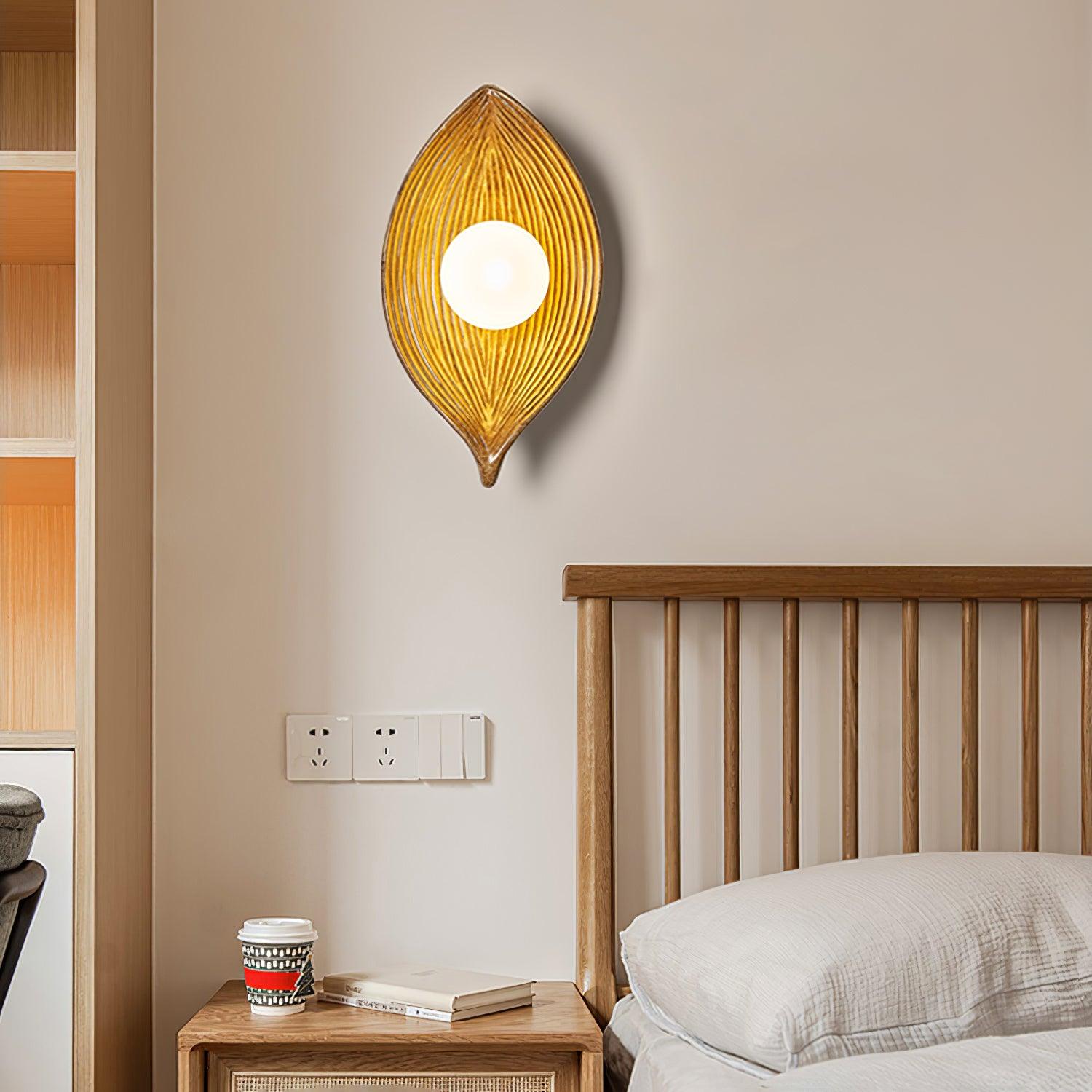 Lirixa Leaf Canoe Resin Sconce Wall lamp-Neutral Decor
