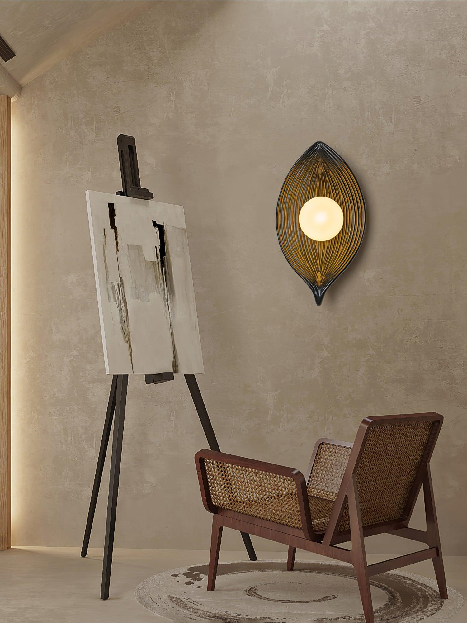 Lirixa Leaf Canoe Resin Sconce Wall lamp-Neutral Decor