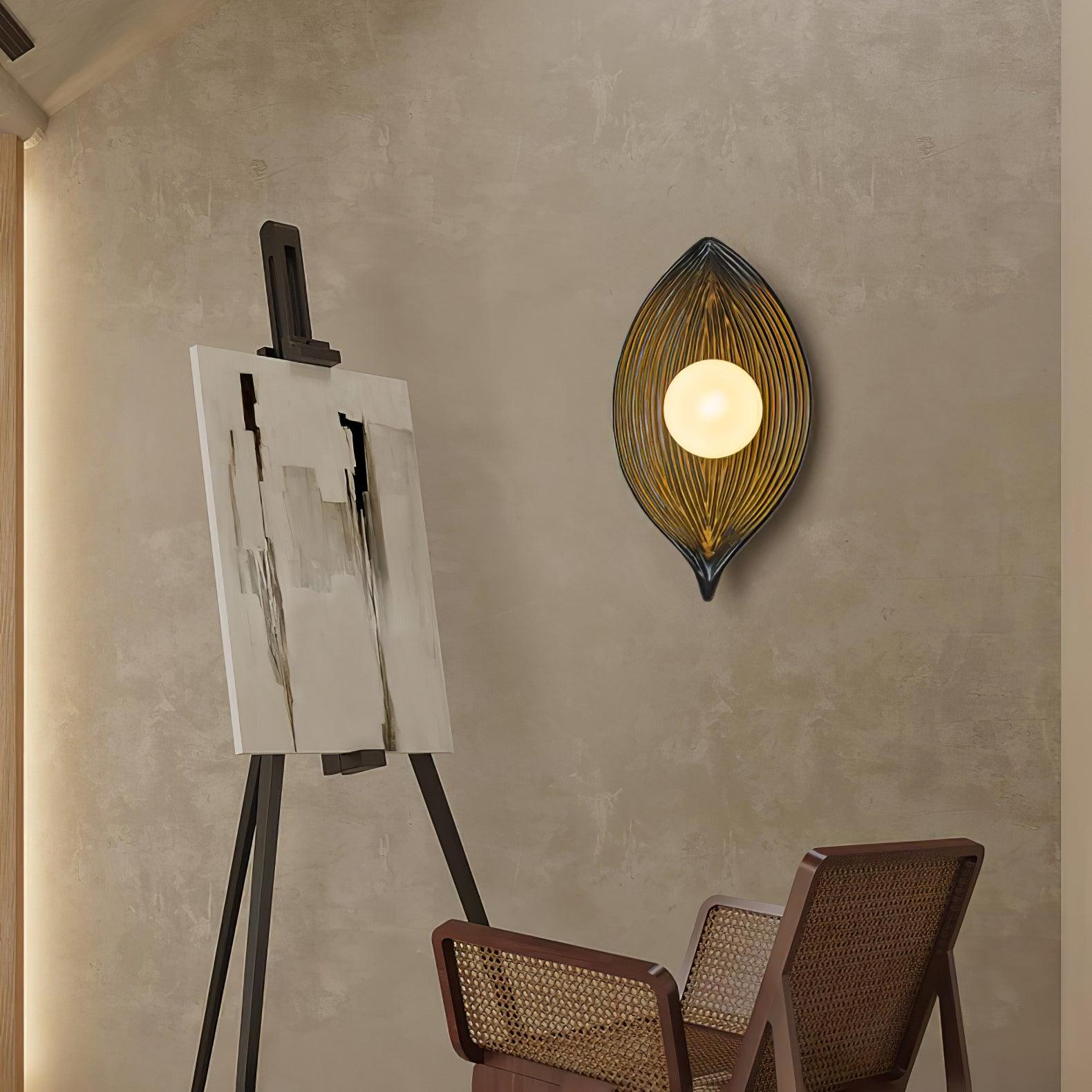 Lirixa Leaf Canoe Resin Sconce Wall lamp-Neutral Decor