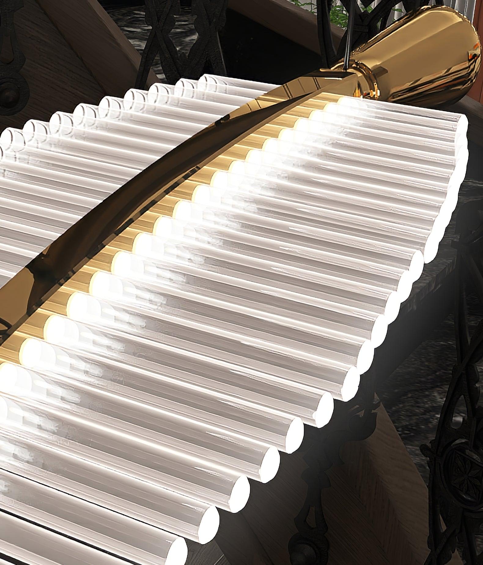 Kuo Chandelier Leaf Acrylic Gold Elegant Modern-Neutral Decor
