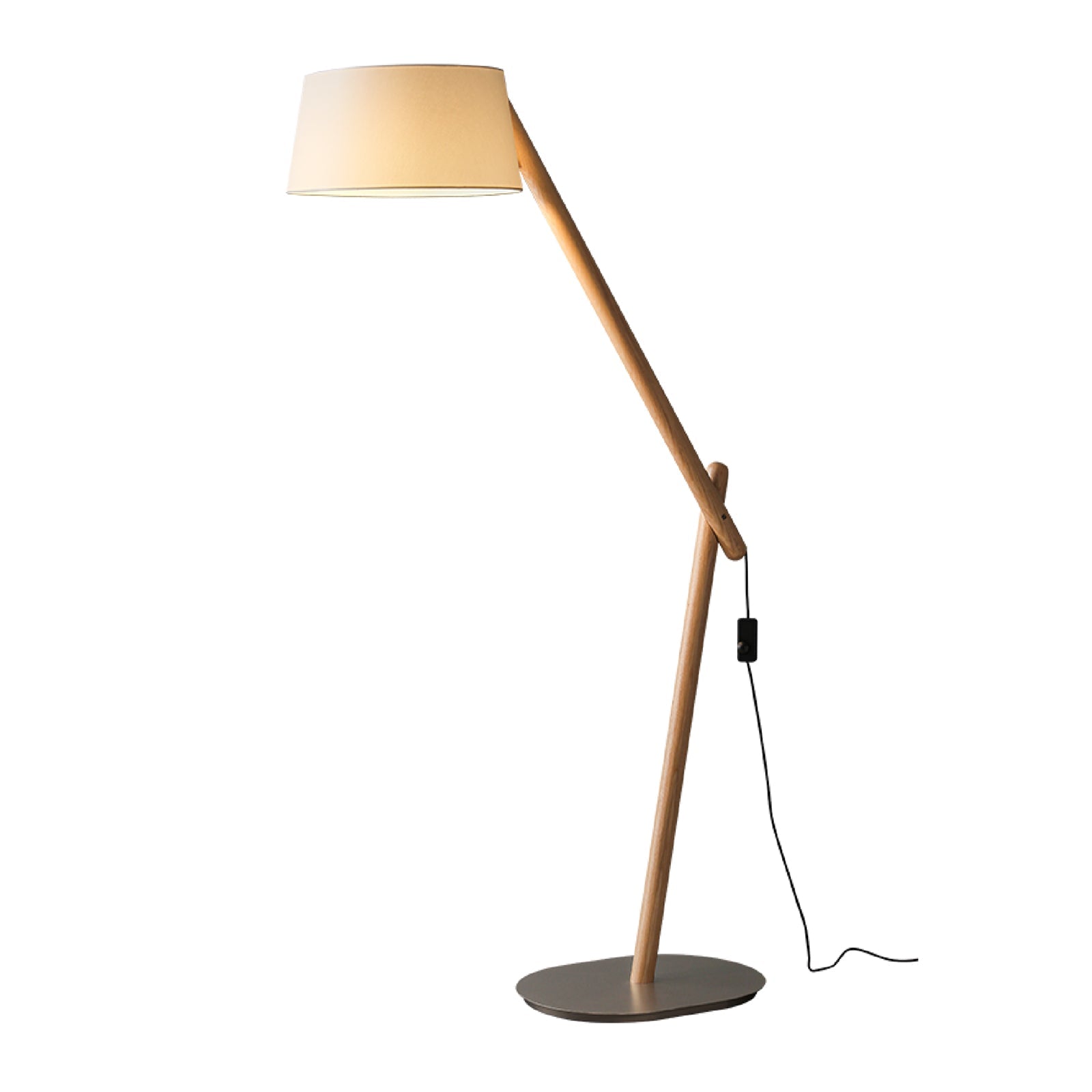 Cethar Scandinavian Fabric Floor Lamp-Neutral Decor